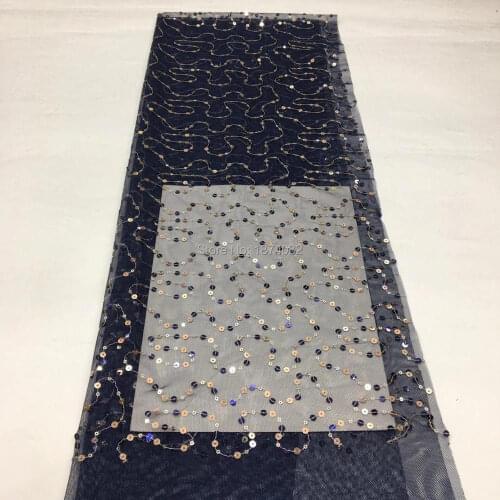 African lace fabric embroidered sequins lace fabric 5 yards french lace tulle net fabrics for women wedding dresses