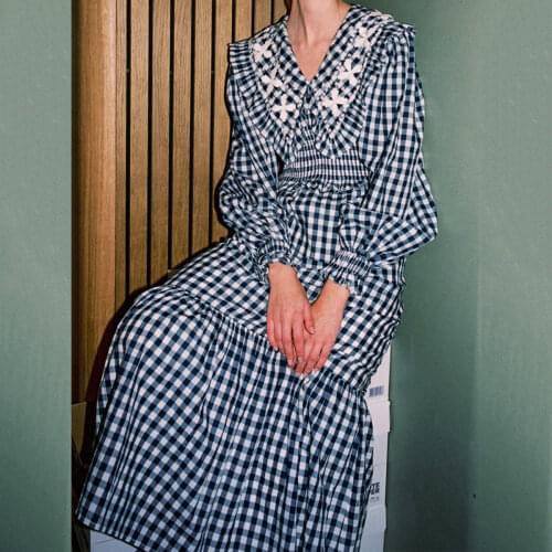 Модные платья в клетку La melancolie China At AliExpress