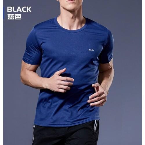 Summer quick dry shirt gym fitness men t-shirt brand clothing Sports t shirt male multicolor short sleeve Trainer Running t shir