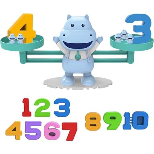 Montessori Math Toy Digital Balance Scale Educational Math Balancing Scale Number Board Game Kids Learning Toys Add And Subtract