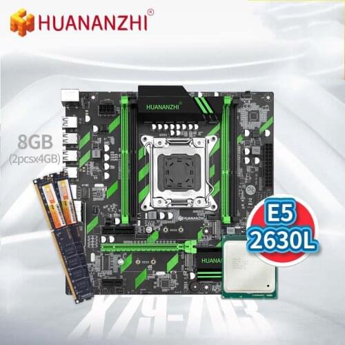 HUANANZHI X79 ZD3 Motherboard with XEON E5 2630L with 2*4G DDR3 NON-ECC Memory Combo Kit Set SATA USB 3.0 NVME NGFF M.2