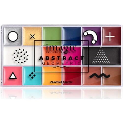 16 Colors Flash Paint Oil Makeup Palette Tattoo Makeup Painting Kit for Halloween Theme Party Carnivals Prom Parties Performance