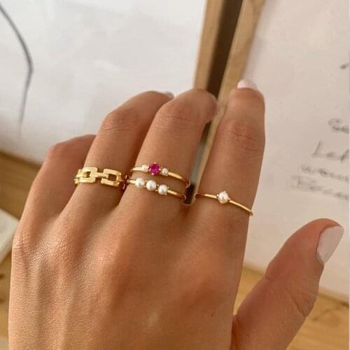 4pcs/set Women Rings Set Bohemia Leaf Flower Crystal Pearl Open Knuckle Gold Ring Fashion Wedding Party Jewelry
