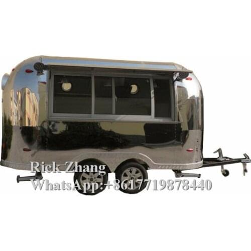 Stainless Steel Customized 4M length Mobile /Snack/Street Food Cart/ Trailer for Europe to use
