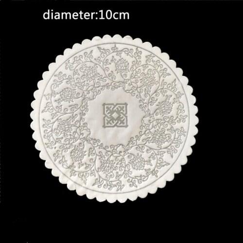 Hotel disposable round absorbent paper coasters 10cm white embossed paper coasters
