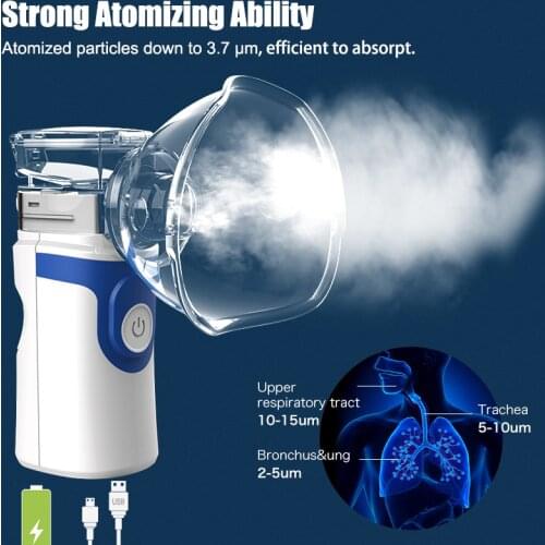 Portable Ultrasonic Nebulizer Inhaler Handheld Silent Medical Atomizer for Baby Adult Kids Asthma Autoclean Inhale Humidifier