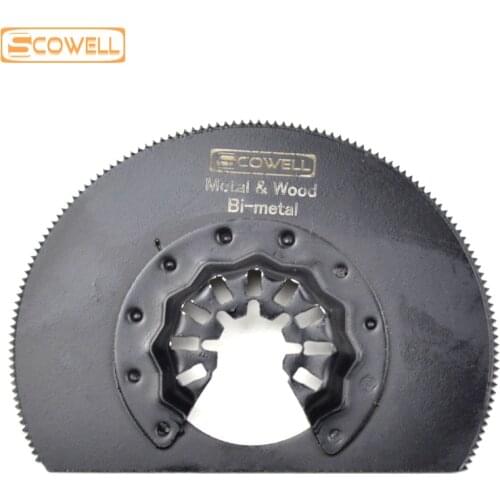 Starlock 80mm HSS Bi-metal Hlaf Round Segment Oscillating Saw Blades for wood nail soft metal multimaster power tools