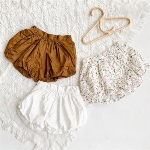 Baby Girls Shorts Summer 2021 New Fashion Kids Short Pants Korean Cute Floral Shorts for Girls Childrens Loose Bloomers Shorts