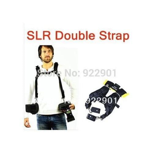 Camera Light & Quick Neck Double Shoulder Belt Strap With Plate for canon nikon sony pentax DSLR camera