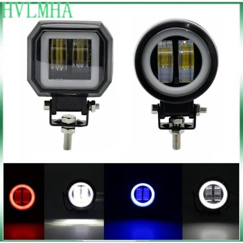 LED Fog Lamp Driving Daytime Off Road Led Light Headlight 3'' 20W Motorcycle Halo Lamps For Jeep ATV 12V 24V SUV Worklight Beams