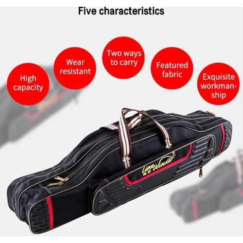 80cm 90cm 120cm Waterproof fishing bag 2/3 Layers fish pole tools backpack Tackle gear Storage Large capacity Portable Foldable