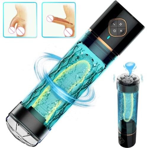 Penis Water Pump Hydro Machine Electric Male Masturbator Cup Penis Delay Training with Spa Penis Enlargement Sex Toys For Men