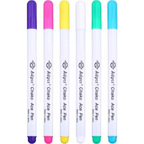 1/6 Pcs of Fabric Marker Pen with Ink Disappeared DIY Cross Stitch Water Wipe Pen Dressmaking Tailor Pen Sewing Sewing Tools