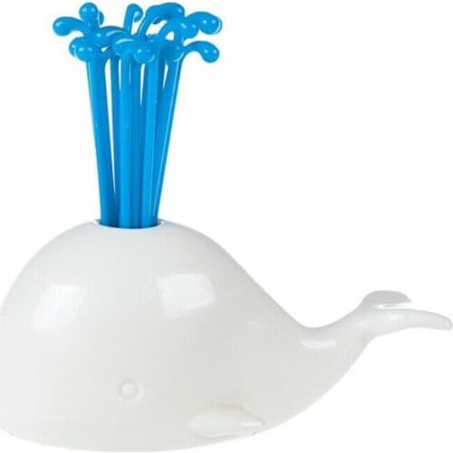 1 Set Cute Beluga Fruit Fork White Whale Kitchen Accessories Cooking Fruit Vegetable Tools Gadgets for Party Home Decor Hall