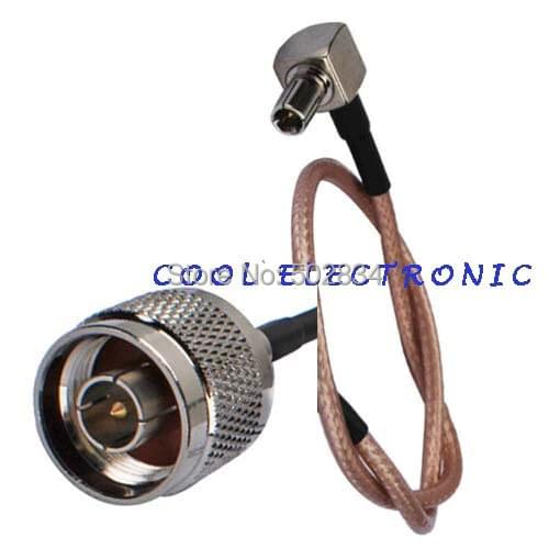10pcs/lot RG316 N plug to TS9 TS-9 male right angle RG316 RF Pigtail jumper cable 15cm