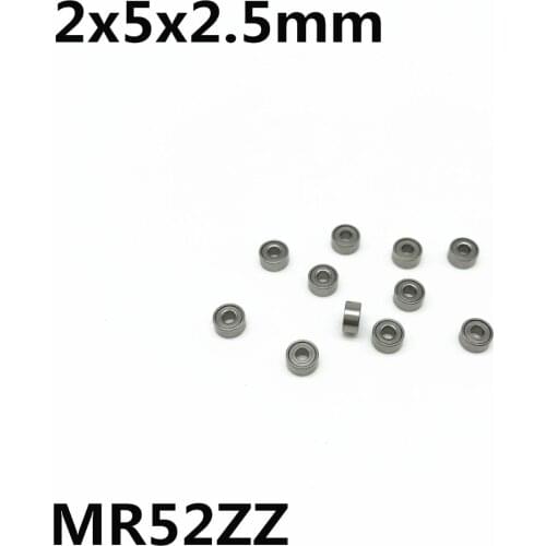 10Pcs MR52ZZ L-520ZZ 2x5x2.5 mm Deep Groove Ball Bearing Miniature bearings Model Toy MR52Z MR52 Advanced High Quality