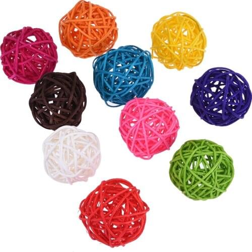 10pcs/pack Pet Ball Toys Bird Supplies DIY Accessories Bite Resistant Ball Colorful Circular Balloons Toy