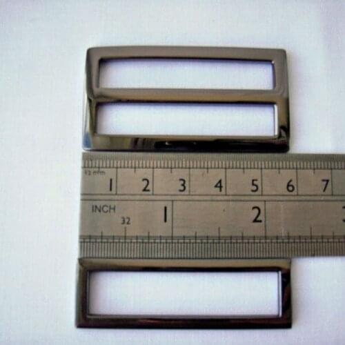 50mm inner width Stap sliders & buckles Gunmetal triglide slider & buckle 2" adjustable straps 30pcs/lot
