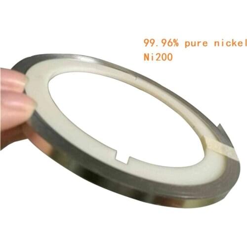 99.96% Pure Nickel Plate Strap Strip Sheets pure nickel for Battery electrode Spot Welding Machine 0.1mm x 6mm x5000mm 5m/roll