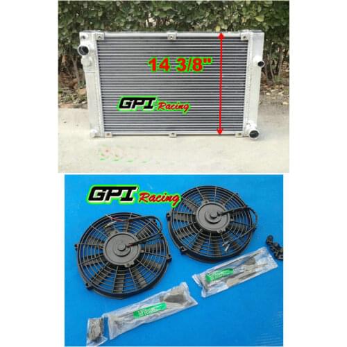 Aluminum radiator +FAN for PORSCHE 968 3.0L Manual 1992 1993 1994 1995 92 93 94 95