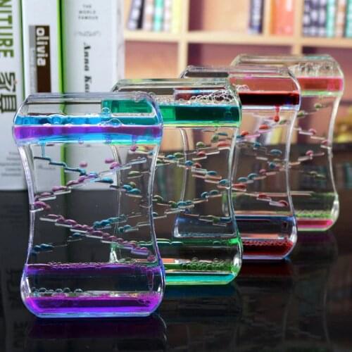 Anti stress Fidget Toy Two-color Oil Drop Ladder Liquid Water Drop Sensory Calming Motion Timer Antistress Relieve Anxiety Toy