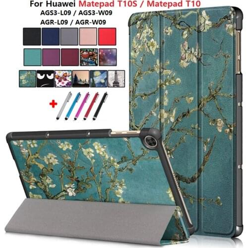 Case for Huawei Matepad T10 s Case AGS3-L09/W09 Flip Stand Protective Tablet for Huawei Matepad T10 T10s Case 9.7" / 10.1"