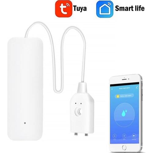 Tuya Smart Life WiFi Water Leak Sensor Home Independent Flood Leakage Detector Security System With APP Notification Alert