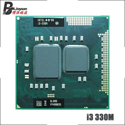 Intel Core i3-330M i3 330M SLBMD SLBVT 2.1 GHz Dual-Core Quad-Thread CPU Processor 3M 35W Socket G1 / rPGA988A
