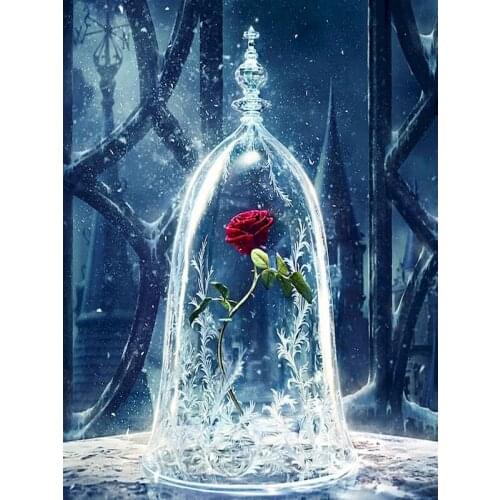 GATYZTORY Full Square Diamond Painting Rose 5D DIY Diamond Embroidery Mosaic Flower Art Kits Home Decoration