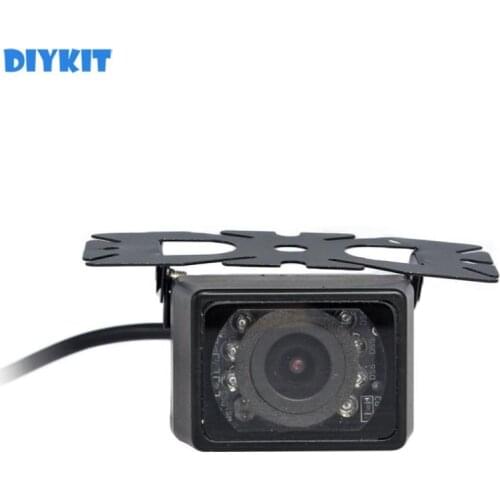 DIYKIT Waterproof Car Reverse IR Night Vision Color Rear View Car LED Camera 120 - Degree Wide Angle for Parking Assistance Kit