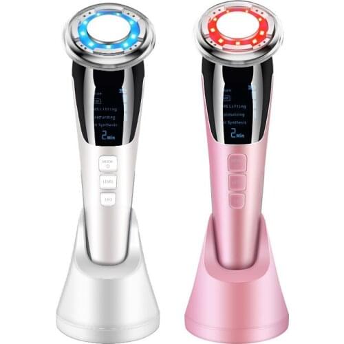 Facial Massager Micro Current Beauty Face Massager Sonic Vibration Wrinkle Remover Hot Cool Ultrasonic Face Lifting Device