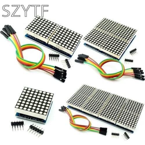 MAX7219 8*8 Dot Matrix LED display module 8/4/2 in one Digital Tube Microcontroller Control Module For Arduino DIY KIT