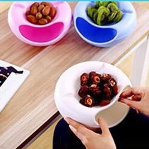 Multi-function Snacks Storage Box Double Layer Container Household Plate Dish Organizer Snacks Fruit
