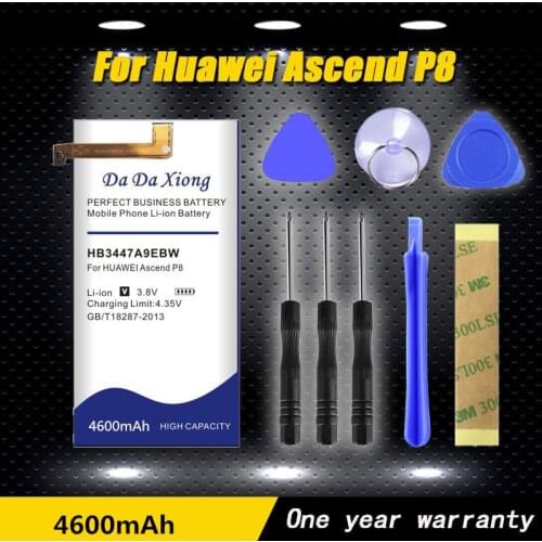 New High quality 4600mAh HB3447A9EBW Battery use for Huawei Ascend P8 mobile phone +Free shipping