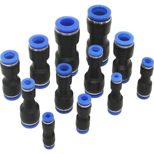 Pneumatic Fitting Tube Connector Fittings Air Quick Water Pipe Push In Hose Quick Couping 4mm 6mm 8mm 10mm 12mm PU PG