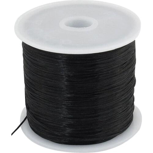 Durable Black Stretchy Elastic Crystal String Beading Thread Spool 50M