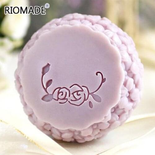 Rose Soap Seal Flower Transparent Soap Making Stamp With Handle Acrylic Stamps Custom