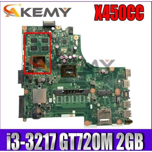 X450CC Motherboard i3-3217 CPU GT720M 2GB Without RAM For ASUS X450C X450CL X450CC Laptop mainboard X450CC Mainboard Test 100%OK
