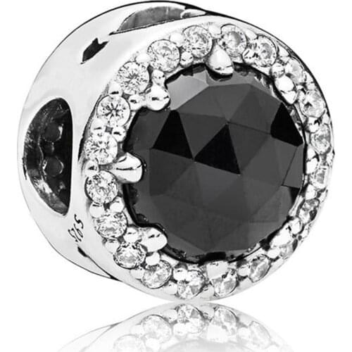Genuine 925 Sterling Silver Bead Charm Snow White Evil Queens Black Magic With Crystal Bead Fit Women Pan Bracelet & Neckl