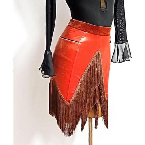 2020 New Latin Dance Dress Women Skirt DL630 Red and Tassel Design Dancing Dresses Latin Dance Costume Latina Dress
