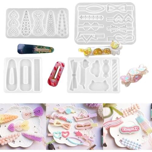 10 Style Hairpin Silicone Molds UV Epoxy Resin Mold Hair Clip Casting Moulds For DIY Jewelry Making Findings Accessories