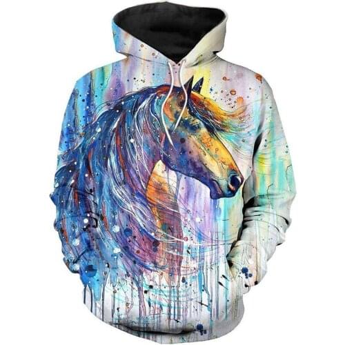 Beautiful horse 3D mens and womens full print zipper shirt casual Sweatshirt fashion street hip hop Hoodie---qqq