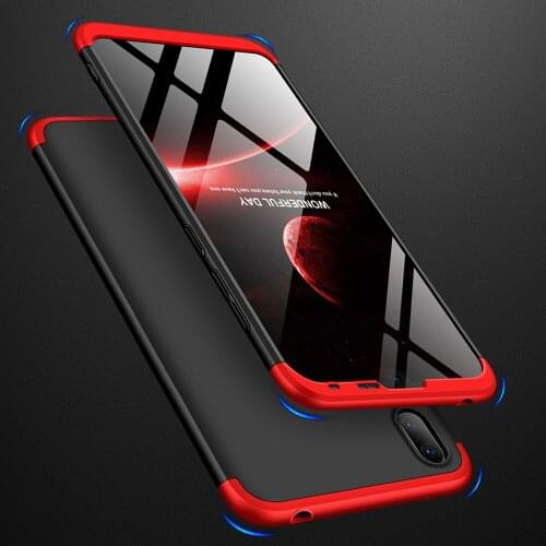 3in1 Full Body Protective Armor Case Tempered Glass Screen Protector Shockproof Hard Back Cover For Huawei Y7 2019 Prime Pro