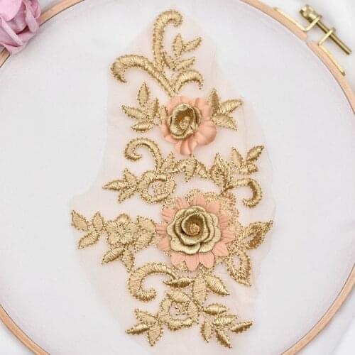 4PCS Wedding Dress Headdress Veil Wedding Shoes Lace Flower Applique Accessories Handmade DIY Patch