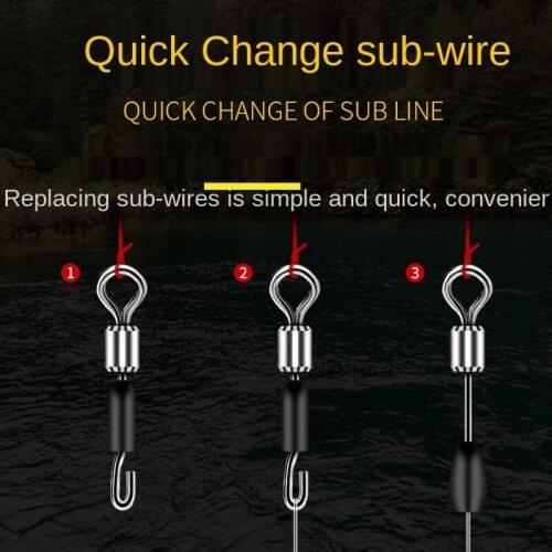 50PCS Bearing Fishing Connector High Strength Rolling Swivel Stainless Steel Solid Ring Fishing Accessories