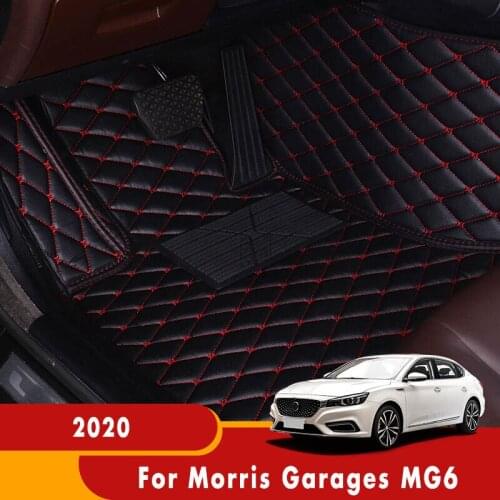 Car Floor Mats For Morris Garages MG6 2020 Artificial Leather Waterproof Car Carpets Rugs Custom Auto Interior Accessories Cover