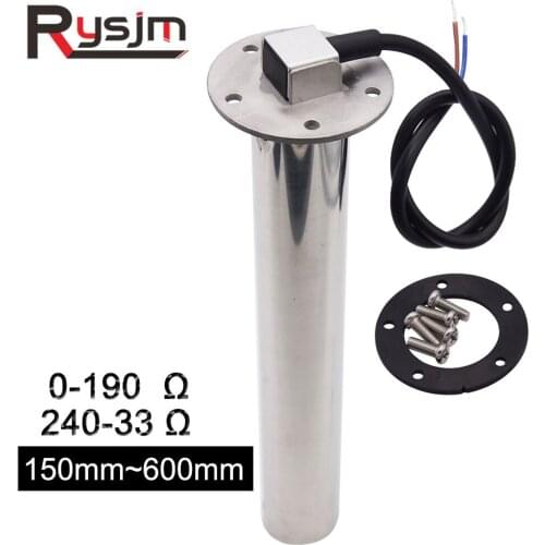 150mm 200mm 250mm 300mm 400mm Boat Fuel Sender Unit Water Level sewage Sensor for Marine Boat RV Tank Level Gauge 240-33 ohm