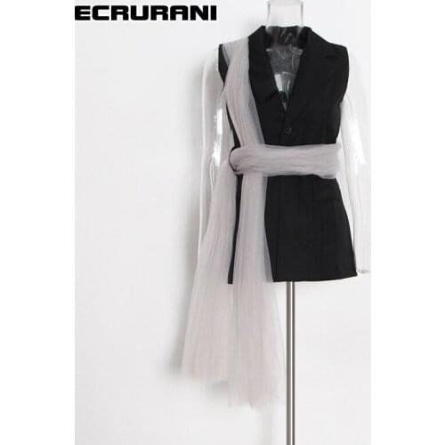 Женские осенние жилеты ECRURANI China At AliExpress