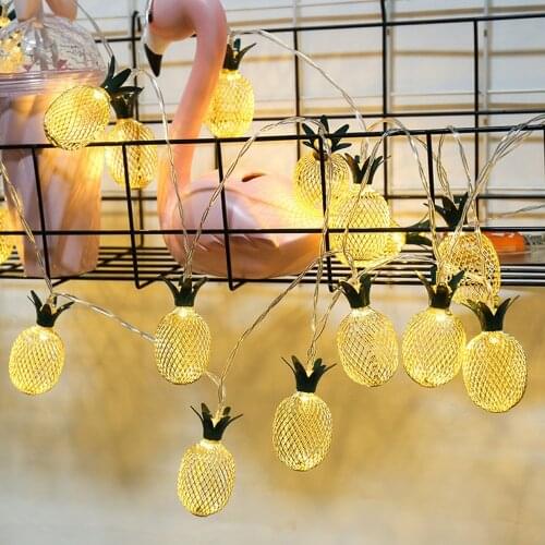 1.5M 3M Pineapple Fairy Light 10/20 LEDs Warm White String Light Battery Powered For Garland Christmas Tree Wedding Home Decor