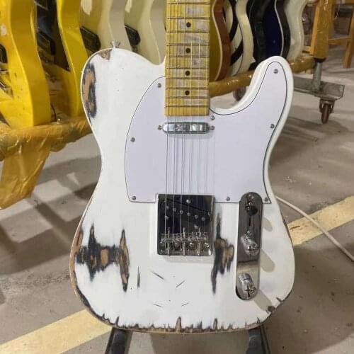 Aged Tele Electric Guitar Elder Body Maple Fingerboard Chrome Hardware 100% Man Made High Quality Guitarar Free Shipping